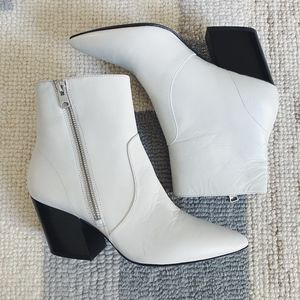 Allsaints White Leather Aster Ankle 